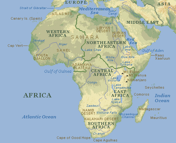 nile river location on world map