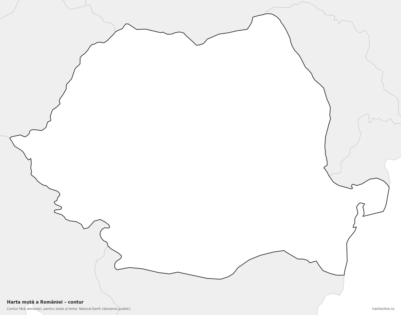 Harta mută a României (contur)